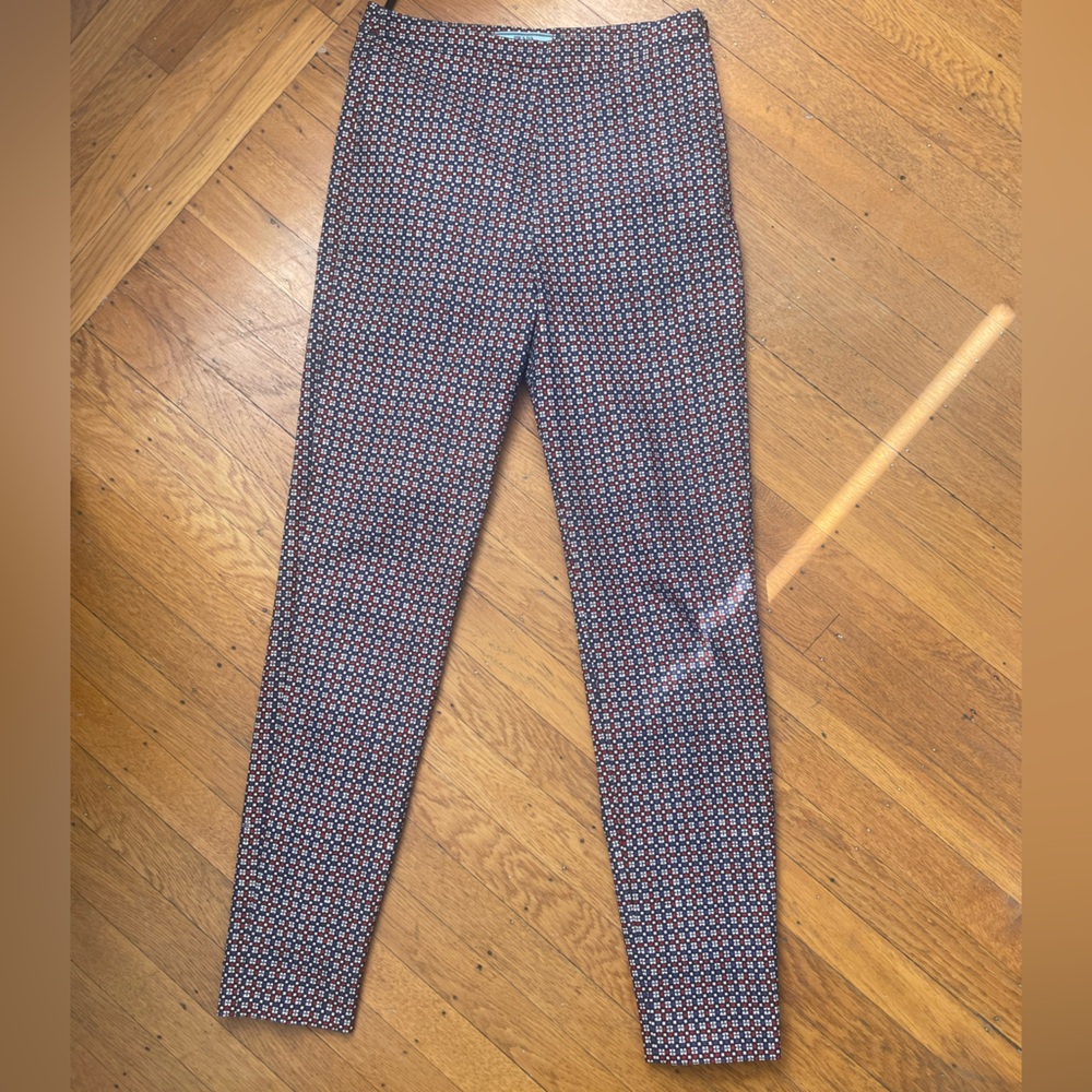 Prada patterned straight leg trouser pant, Italian size 38, roughly us 0/2